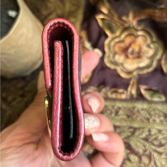 Authentic GUCCI Monogram leather signature canvas snap flap ❤️ card/keys wallet - Picture 9 of 13